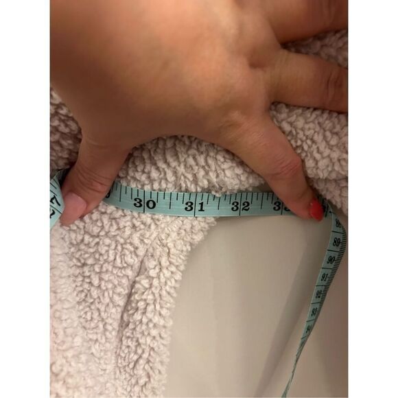 Old Navy Sherpa 1/2 zip Pullover Cowl neck XL Cream - Picture 7 of 9